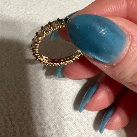 Swarovski Clear and Green Stone Matrix Women's Ring - Picture 6 of 7